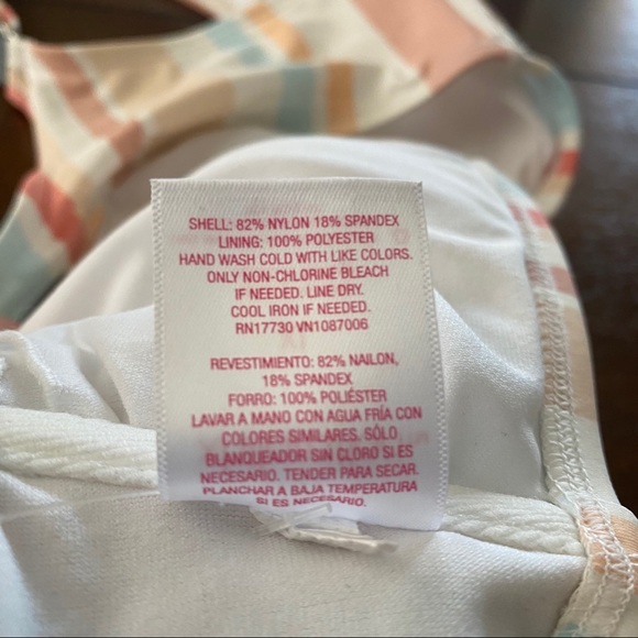 🌞Jr’s Scoop Neck Bralette Bikini Top Multi Stripe - Picture 6 of 7